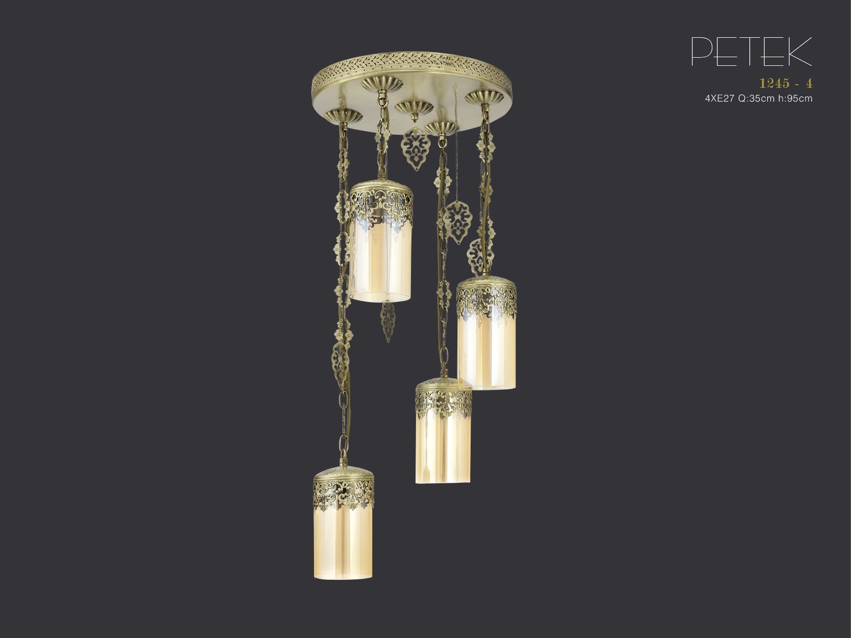 Camli Avizeler Petek 4 Lu Sarkit Avize Eskitme