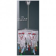 Çerçeveli Kristal Taşlı Modern Avize