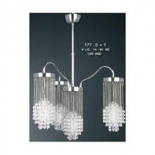 Kristal Taşlı Modern Krom Avize