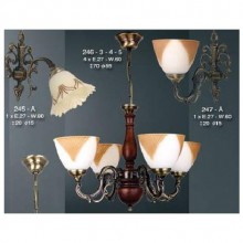 Dörtlü Zamak Eskitme Avize