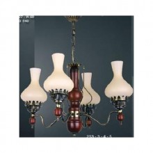 Dört Kollu Eskitme Gaz Lambası Avize