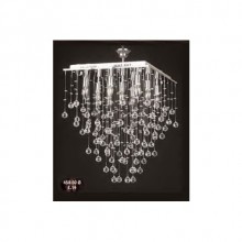 Kristal Taşlı Dokuzlu Kare Modern Avize