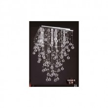 Kristal Taşlı Altılı Kare Modern Avize