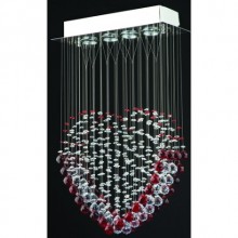 Kristal Taşlı Kalp Modeli Avize