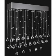 Kristal Taşlı Altılı Dikdörtgen Avize