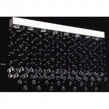 Yonca Sekizli Kristal Taşlı Dikdörtgen Avize