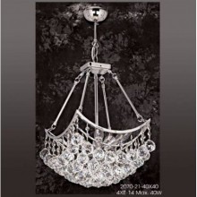 Global Dörtlü Kristal Taşlı Modern Avize