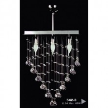 Kristal Taşlı V dizimli Üçlü Modern Avize