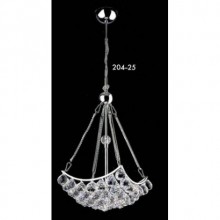 Paraşüt Üçlüi Kristal Taşlı Modern Avize