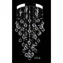 Rüya Beşli Kristal Taşlı Modern Plafonyer Avize