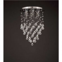 Yağmur Altılı Kristal Taşlı Modern Plafonyer Avize