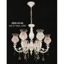 Şevval Altı Kollu Kristal Taşlı ve Camlı Avize