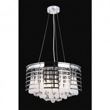 Botanik 14'lü Kristal Taş ve Camlı Modern Avize