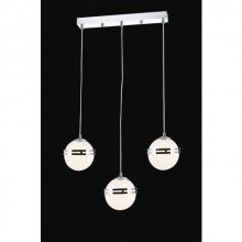 Satürn Sıralı Üçlü Beyaz Renkli Modern Sarkıt Avize