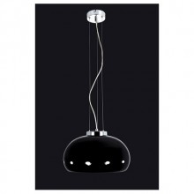 Galaksi Tekli Siyah Çift Katlı Opal Camlı Modern Sarkıt Avize