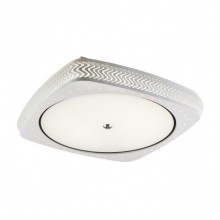 Samara 2´li Beyaz Dekoratif Camlı Kare Plafonyer Avize