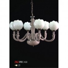 6 kollu Camlı Kıvrık kollu Modern Avize