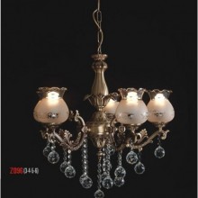 Nisa 5 Kollu Kristal Taşlı ve Eskitme Avize