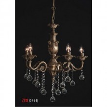 S Kollu 5'li Kristal Taşlı Eskitme Avize