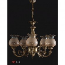 Lale 5 Kollu Camlı Eskitme Avize