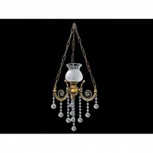 Konak Tekli Kristal Taşlı Eskitme Avize