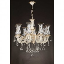 Zambak 8 kollu Avize (Yaldız-Beyaz)