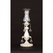 Güldeste Tekli Şamdan (Beyaz)