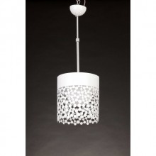 Boncuk Orta Tekli Dekoratif Beyaz Çerçeveli Avize