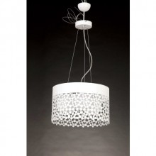 Boncuk Büyük 3´lü Dekoratif Beyaz Çerçeveli Avize