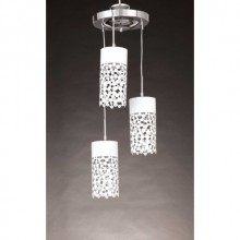 Boncuk 3´lü Dekoratif Beyaz Çerçeveli Sarkıt Avize