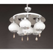 Kardelen 6'lı Led Işıklı Camlı Plafonyer Avize