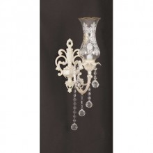 Güldeste Tekli Kristal Taşlı Aplik ( Beyaz )