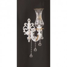 Hürrem Tekli Kristal Taşlı Aplik ( Yaldız - Beyaz )