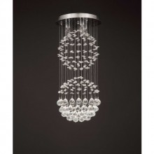 ya 3'lü Çift katlı Kristal Taşlı Plafonyer Avize