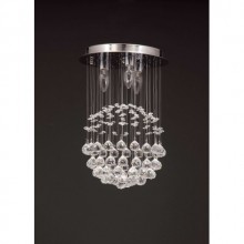 e 3'lü Kristal Taşlı Plafonyer Avize