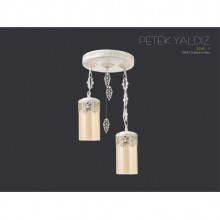 Petek Yaldız 2´li Sarkıt (Yaldız-Beyaz)