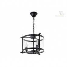 Işıl Camlı 3´lü Avize (Siyah)