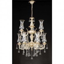 Zambak 6+3 Çift Katlı Avize (Yaldız-Beyaz