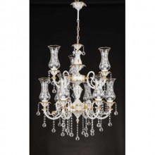 Güldeste 6+3 Çift Katlı Avize (Yaldız-Beyaz)