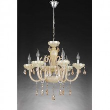 Rodos 6´lı Cam Kollu Avize (Krem)