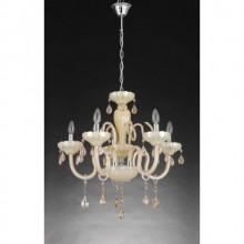 Rodos 5´lı Cam Kollu Avize (Krem)