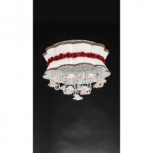 Oryantal 5´li Abajurlu Avize (Kırmızı-Beyaz)