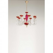 Kösem 8´li Cam Kollu Avize