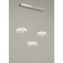 Delta 3´lü Kristal Ledli Kumandalı Avize