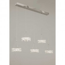 Delta 5´li Kristal Ledli Kumandalı Avize