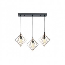 İlayda Sıralı 3´lü Sarkıt (Bakır-Siyah)