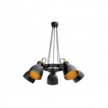 Melek Çemberli 5´li Avize (Siyah)