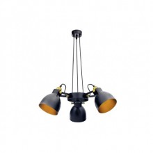 Melek Çemberli 3´lü Avize (Siyah)