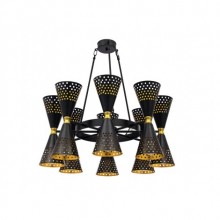 Lodos Çemberli 8+8´li Avize (Siyah)