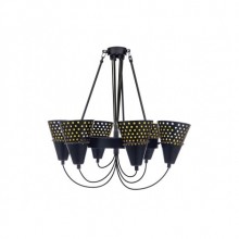 Lodos Çemberli 6´lı Avize (Siyah)